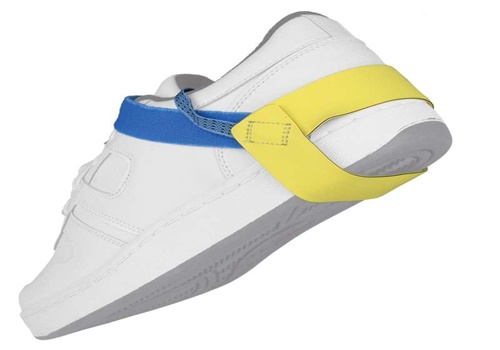 สายรัดข้อเท้ากันไฟฟ้าสถิต สายกราวด์รัดเท้ากันไฟฟ้าสถิต Blue yellow heel grounder bsc